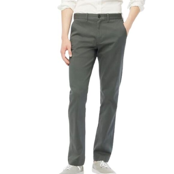 J. Crew Flex Straight Chino Tarnished Metal Men's Casual Office Pants SZ 34x32 - Picture 1 of 16